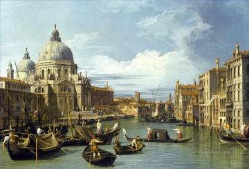 Canaletto Painting - The Grand Canal and the Church of the Salute Canaletto